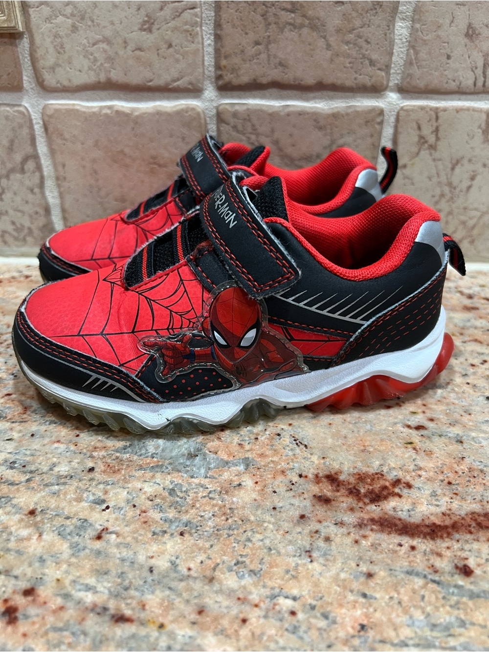 Spider-Man Red & Black Light-Up Kids Sneakers - Picture 4 of 7